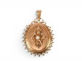 an image of a gold locke with a cross on it