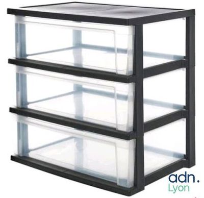 the three drawers are stacked on top of each other on a white background