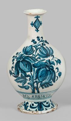 Coffret d'apothicaire italien pour l'absinthe Majolika. Form…