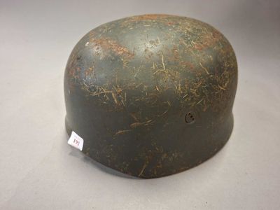 CASQUE PARACHUTISTE ALLEMAND, complet, avec sa coiffe en bon…