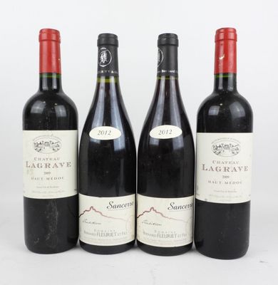 trois bouteilles de vin sont alignées sur une surface blanche