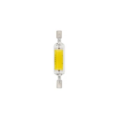 un gros plan d'une ampoule sur fond blanc