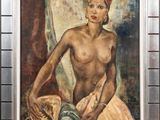 painting of a woman in a turban holding a bowl