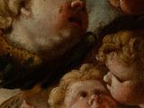 an image of a painting of a group of children looking at something