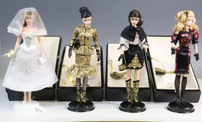 BARBIE SILKSTONE. Reunion de 4 poupées avec boites. - Photo 1