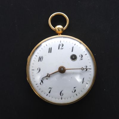 BARBIER L'AÎNÉ - PARIS, Montre de poche en or jaune 750‰ cad…