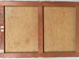 a picture of an old window with a wooden frame on it