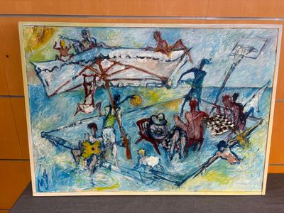 une image d'un tableau sur une table dans une pièce