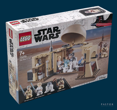 a box with a lego star wars set inside of it