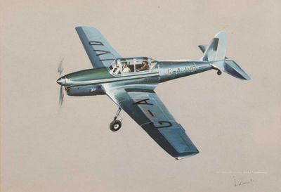 un dessin représentant un petit avion volant dans le ciel