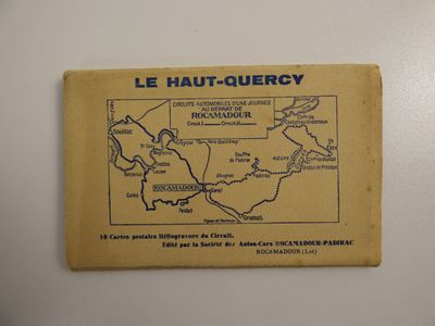 carte du Haut-Quercy, en France, sur un réfrigérateur
