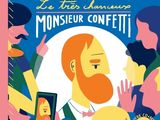 une affiche représentant un homme barbu devant une foule de gens