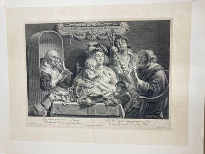 une photo représentant un dessin d'une famille en train de prendre un repas