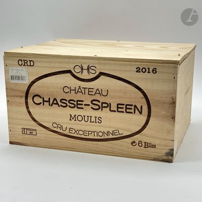 6 B CHÂTEAU CHASSE-SPLEEN (Caisse Bois d'origine), Moulis, 2016 - Photo 1