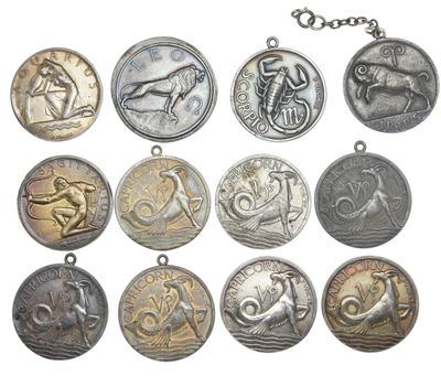 many coins that have been placed on a chain