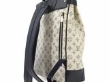 louis vu vu backpack in beige monogram canvas and black leather