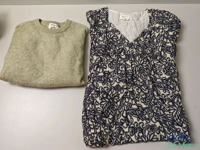 two women ' s clothing are sitting on a table next to each other