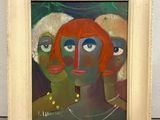an image of a painting of two women with red hair