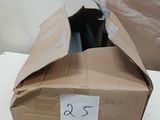 a cardboard box with a piece of paper on it