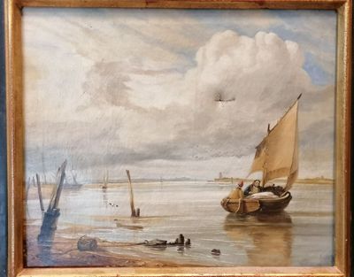 Ecole Française (fin XIXè-début XXème siècle) "Marine, les p…