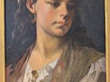 portrait of a young girl with a red headband