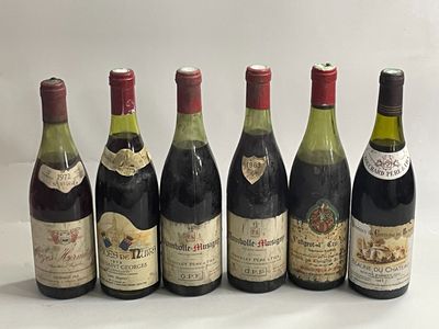6 bouteilles 1 bt : VOUGEOT 1967 Grivelet Père et Fils Grive…