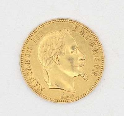 pièce 100f or 1867 Barré Napoléon III tête laurée poids:32… - Photo 1