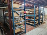 a room with shelves and shelves that have various items on them