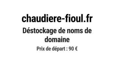 Nom de domaine chaudiere-fioul.