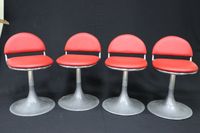 MB SEDIE. Ensemble de 4 tabourets modernes à dossiers, en mé… (photo 2)