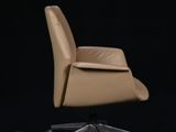 an image of a brown office chair on a black background