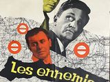 an old movie poster of a man and a woman in front of a map