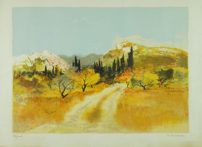 Michel JOUENNE (1933-2021). Paysage. Lithographie. Signée en…