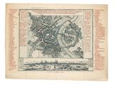 une vieille carte de la ville de Paris sur laquelle figure une ligne rouge