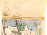 a drawing of a house on a piece of paper