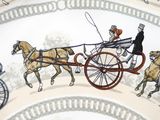 a picture of a horse drawn carriage with people on it