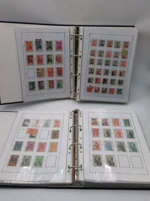 a book with a lot of stamps inside of it