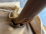 a close up of a piece of cloth on a table