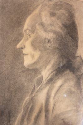 Dessin portrait de profil d'homme