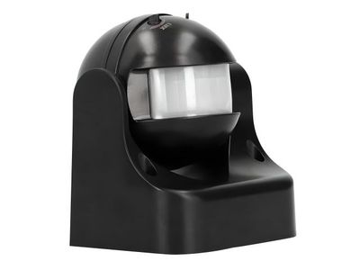 un gros plan d'un objet noir sur fond blanc