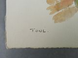 a picture of a painting of a flower on a piece of paper