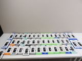 a white table with a bunch of pictures on it