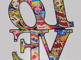 the word love is made out of pop art and comics