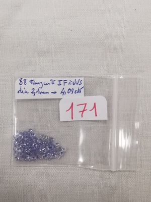 TANZANITE violet blue IF à VVS Nbr 88 Tanzanie rond 2,1 4,09…