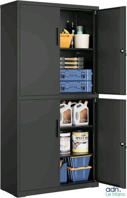 Armoire de rangement Sandus avec portes et étagères