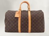 louis vuitton keepall bag in monogram canvas and leather