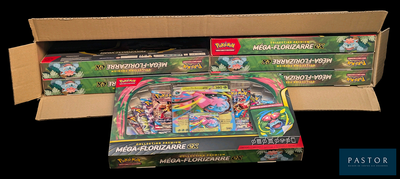 a box full of pokemon toys and a box of other toys