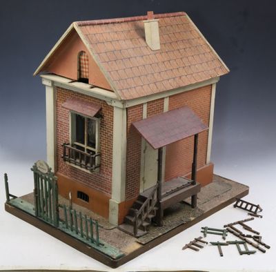 Maison de poupée avec envoi « Souvenir d'un grand-père à sa …