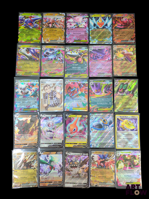 many different types of pokemon cards on a black background