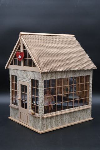 Diorama - « Scène animée d’intérieur », personnage en composition...